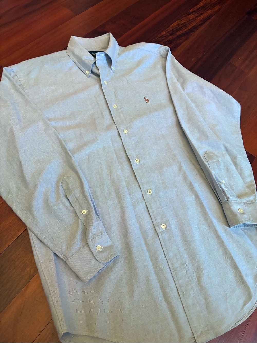 Vintage Ralph Lauren Yarmouth Men’s Light Blue Oxford Shirt size Medium